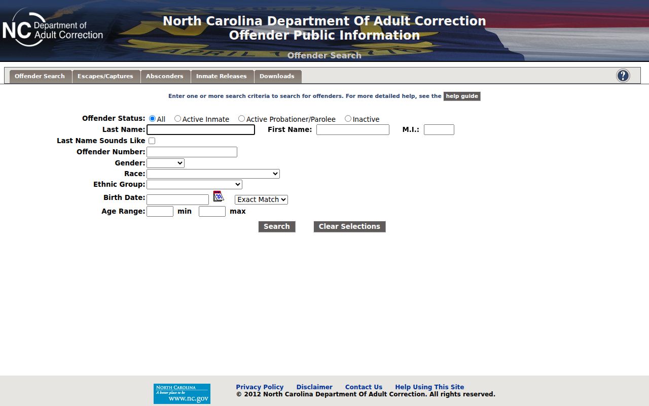 Alamance County arrest record state offender search options