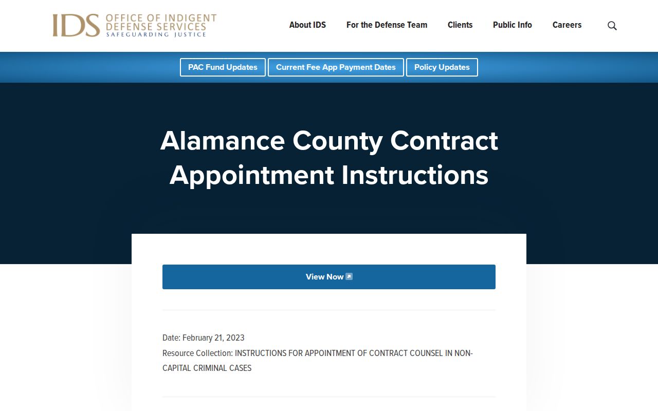 Alamance County Public Defender criminal case office information