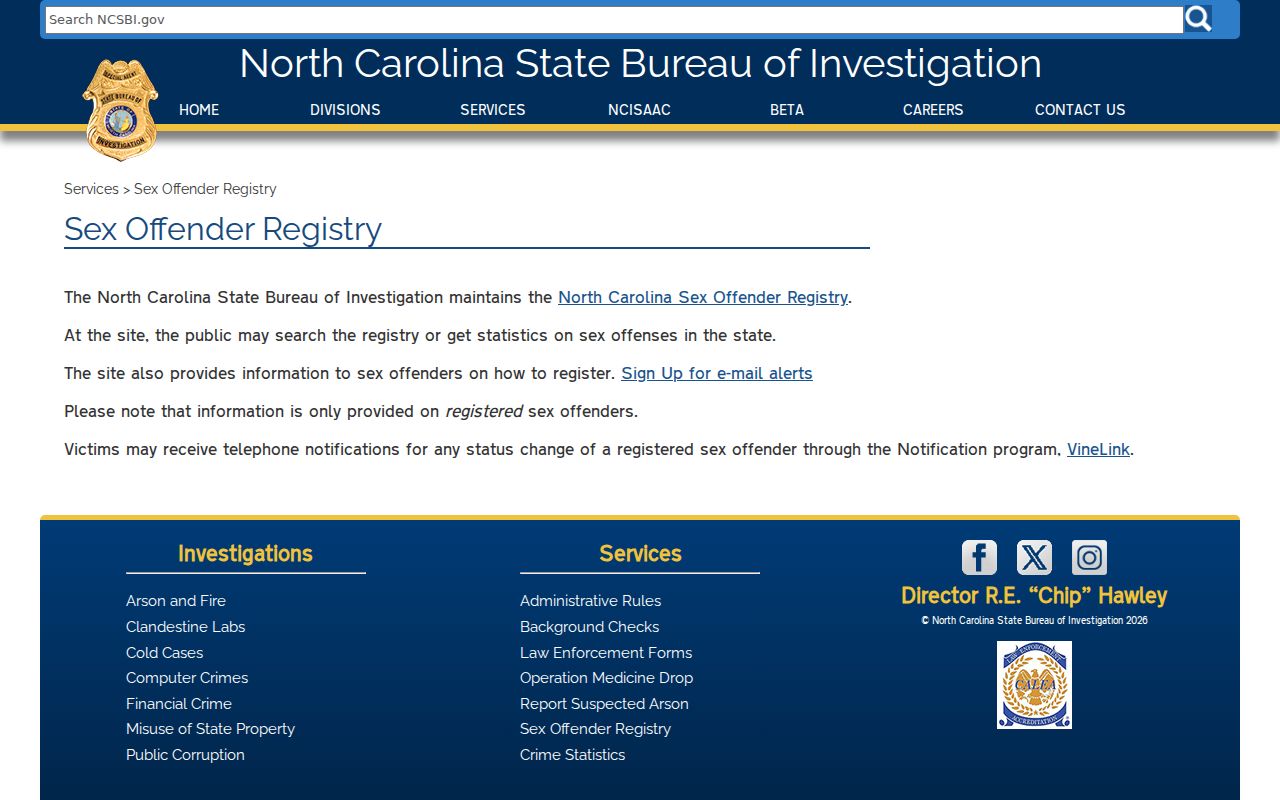 Alamance County sex offender lookup and SBI registry overview
